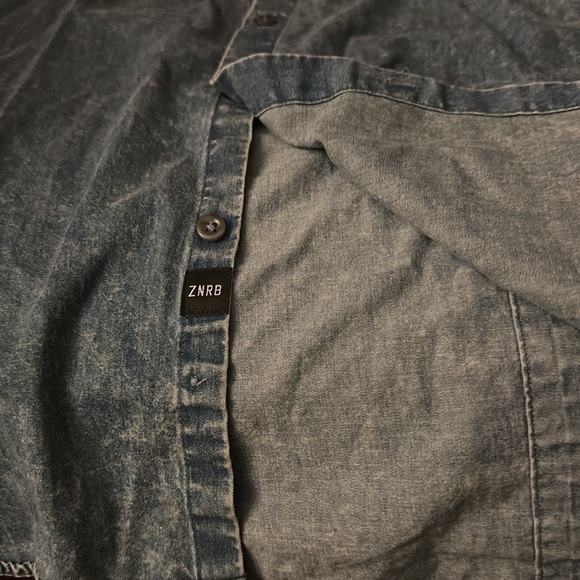 Denim button down collared tee - Picture 4 of 4